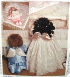 2445 24'',22'' LIL ANGEL PEEK-A-BOO DOLLS,WINGS, BLANKET PATTERN